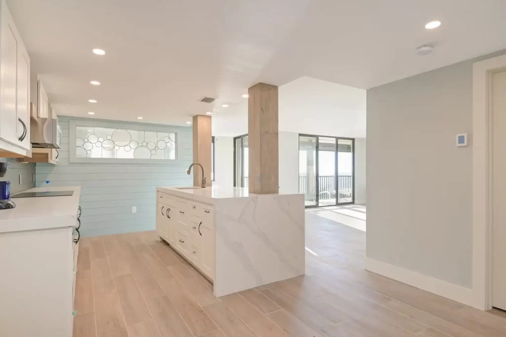 Custom kitchen cabinetry in Bonita Beach condo renovation