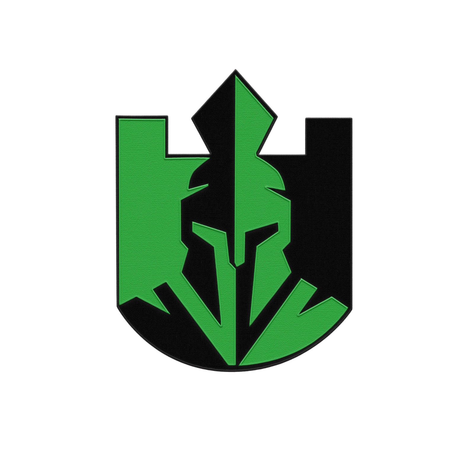 Fortress Custom Builders logo with a green and black shield and upward arrow design